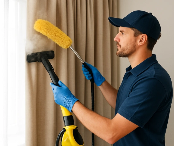 Trusted residential curtain cleaning technician Matty Curtain Cleaning highvale QLD