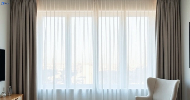 Freshly steam cleaned curtains in highvale QLD